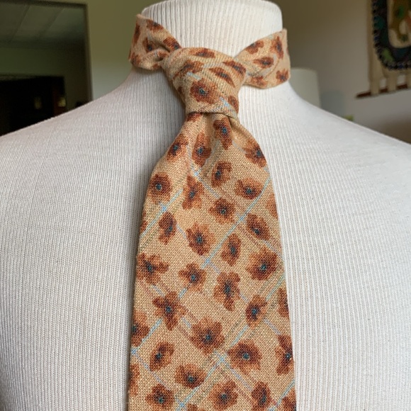 ERMENEGILDO ZEGNA FLORAL WOVEN SILK NECKTIE - Picture 3 of 13